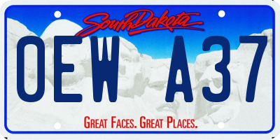 SD license plate 0EWA37