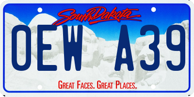 SD license plate 0EWA39