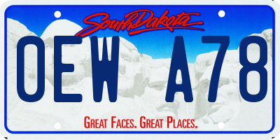 SD license plate 0EWA78