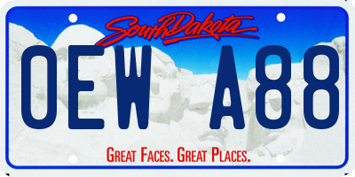 SD license plate 0EWA88