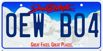 SD license plate 0EWB04