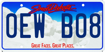SD license plate 0EWB08