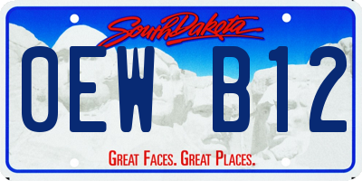 SD license plate 0EWB12