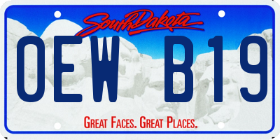 SD license plate 0EWB19