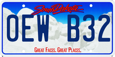 SD license plate 0EWB32