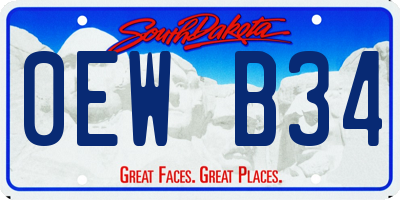 SD license plate 0EWB34
