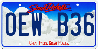 SD license plate 0EWB36