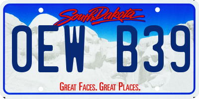 SD license plate 0EWB39