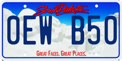 SD license plate 0EWB50