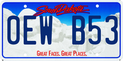 SD license plate 0EWB53