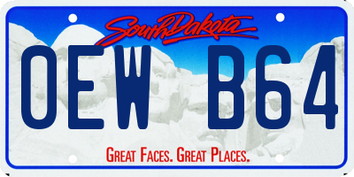 SD license plate 0EWB64
