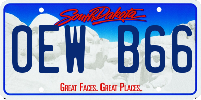 SD license plate 0EWB66