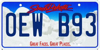 SD license plate 0EWB93