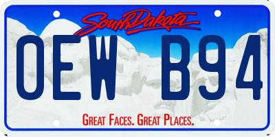 SD license plate 0EWB94