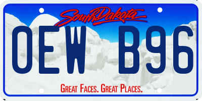 SD license plate 0EWB96