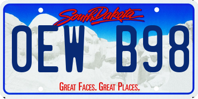 SD license plate 0EWB98