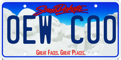 SD license plate 0EWC00