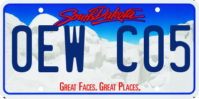 SD license plate 0EWC05