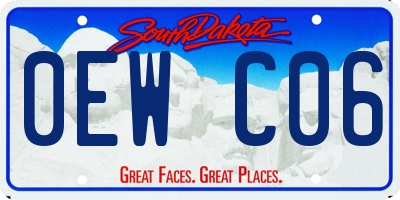 SD license plate 0EWC06