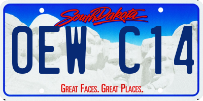 SD license plate 0EWC14