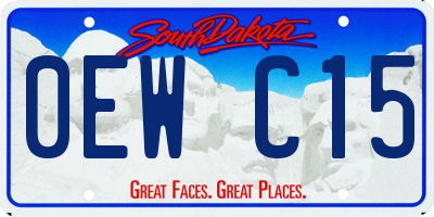 SD license plate 0EWC15