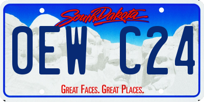 SD license plate 0EWC24