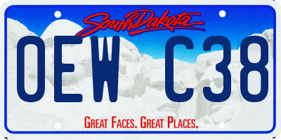 SD license plate 0EWC38