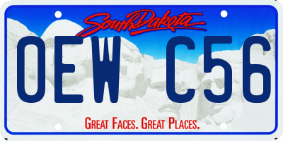SD license plate 0EWC56