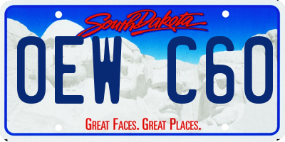 SD license plate 0EWC60