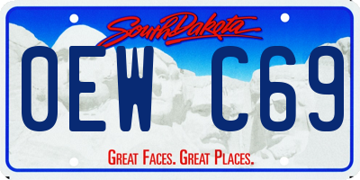 SD license plate 0EWC69