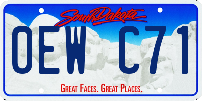 SD license plate 0EWC71