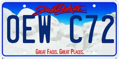 SD license plate 0EWC72