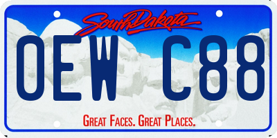 SD license plate 0EWC88