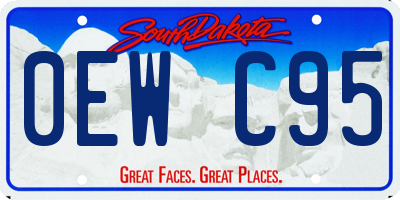 SD license plate 0EWC95