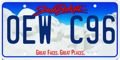 SD license plate 0EWC96
