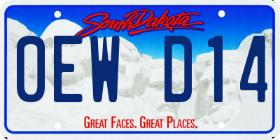 SD license plate 0EWD14