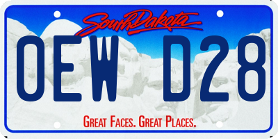 SD license plate 0EWD28