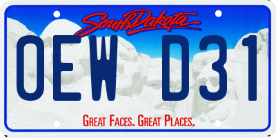 SD license plate 0EWD31