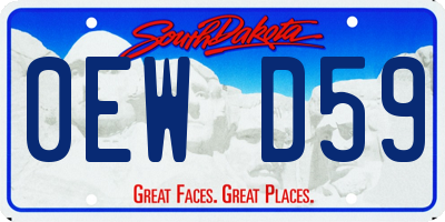 SD license plate 0EWD59