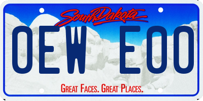 SD license plate 0EWE00