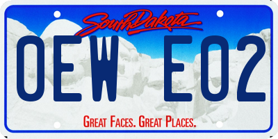 SD license plate 0EWE02