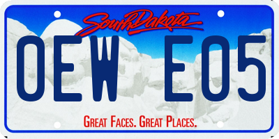 SD license plate 0EWE05