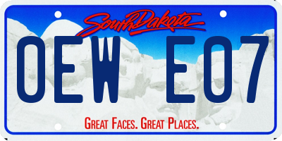 SD license plate 0EWE07