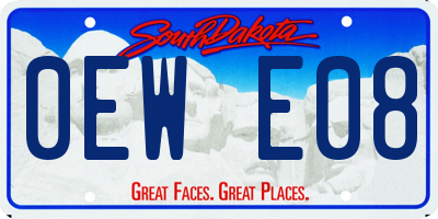 SD license plate 0EWE08