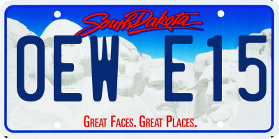 SD license plate 0EWE15