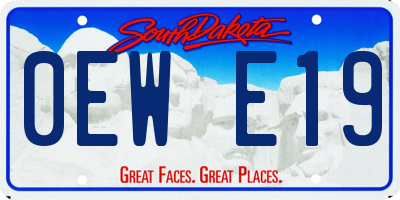 SD license plate 0EWE19