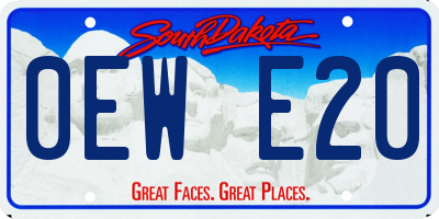 SD license plate 0EWE20