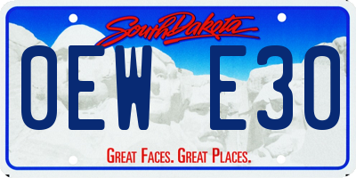 SD license plate 0EWE30