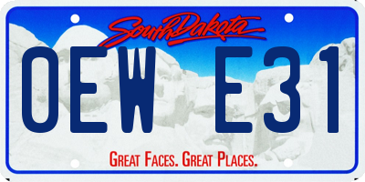 SD license plate 0EWE31