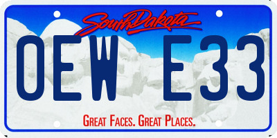 SD license plate 0EWE33